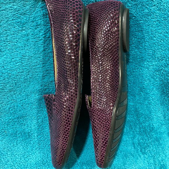Van Eli Purple Snakeskin Flat Women's Loafers 8M - Picture 3 of 6